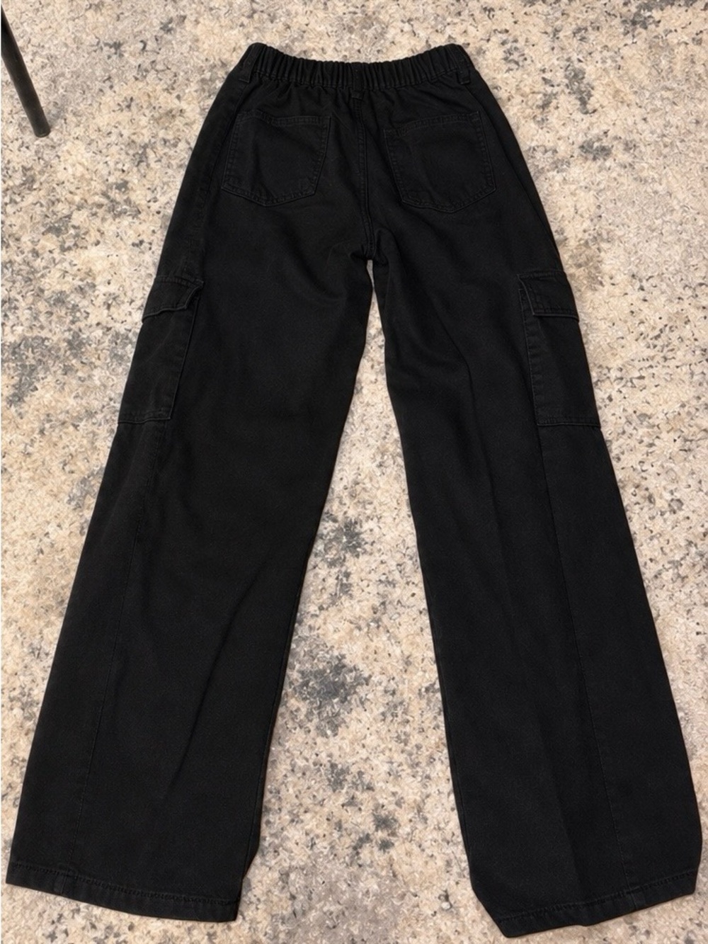Forever 21 Black Wide-Leg Cargo Pants
